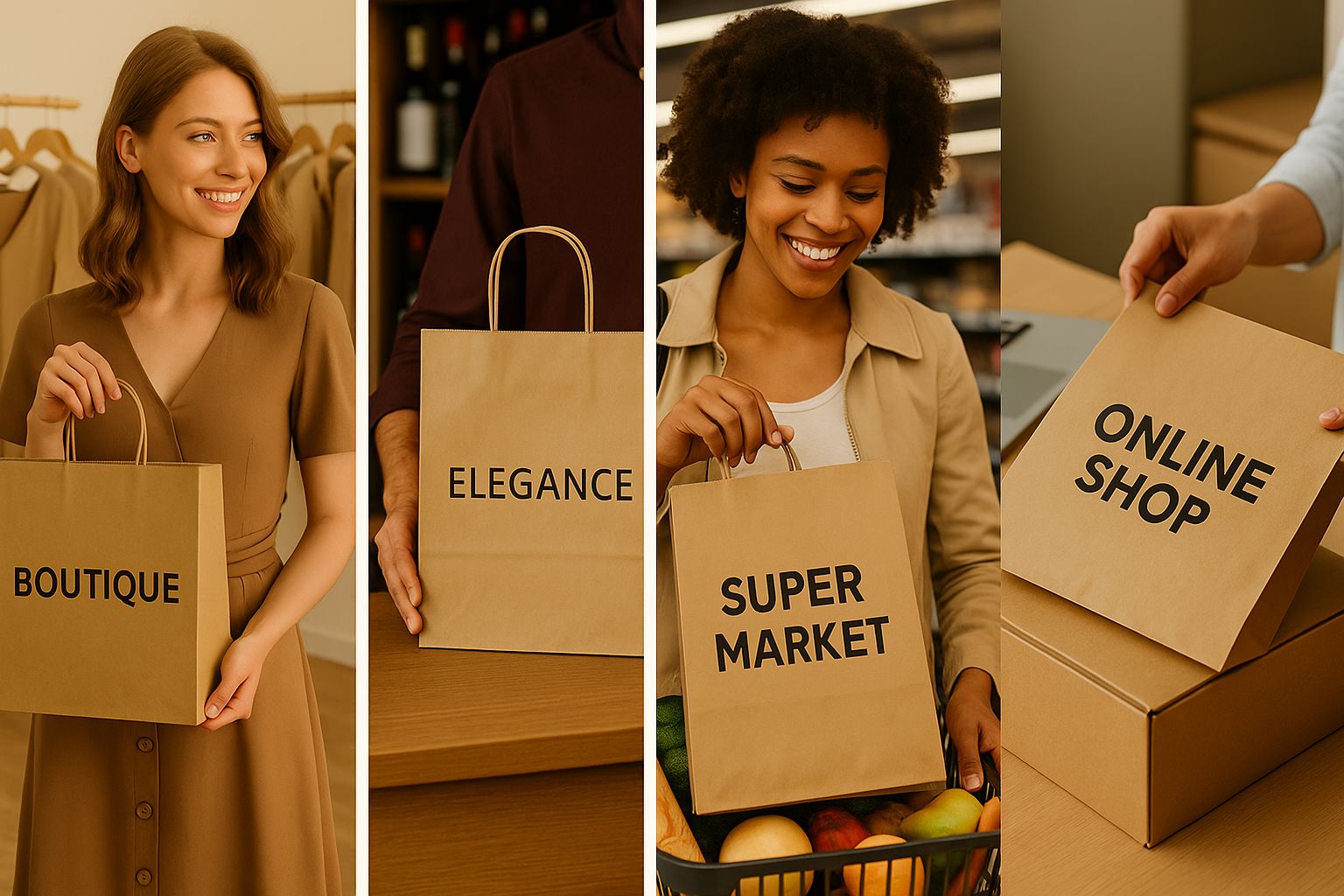 Bolsas de papel personalizadas en tiendas locales