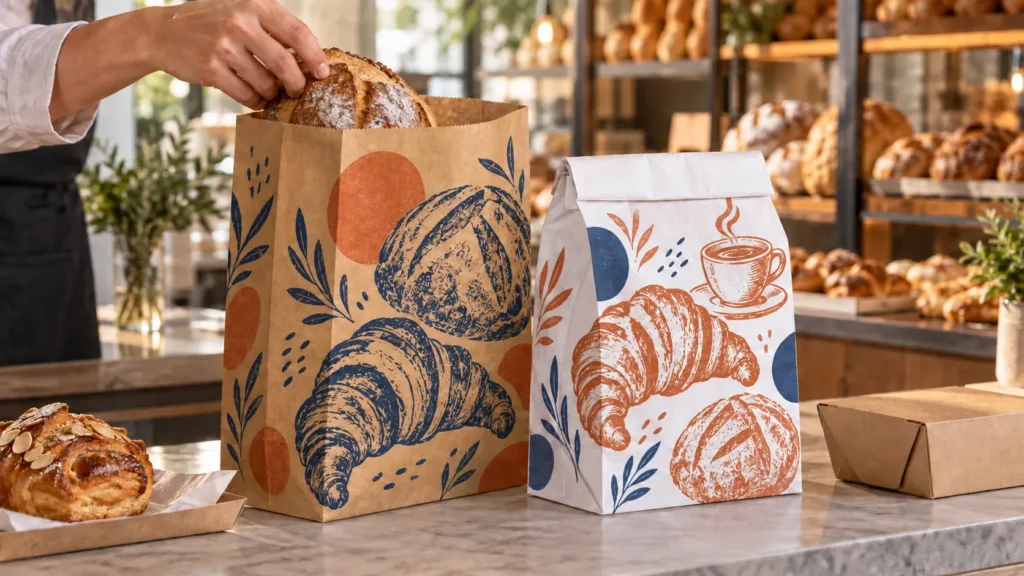 Bolsas de papel ISSOS con bollería dentro